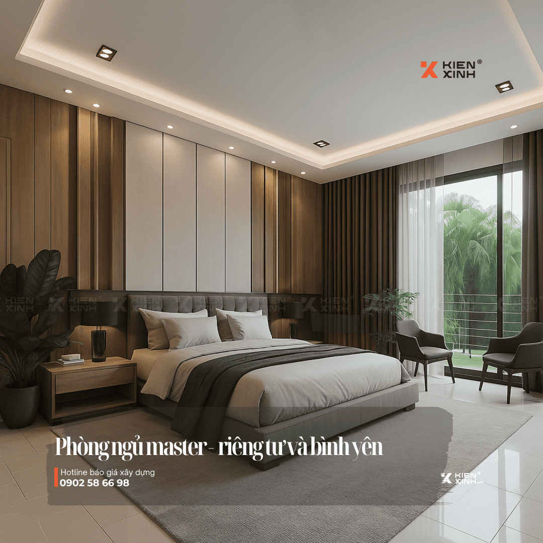 nội thất hiện đại phòng ngủ master